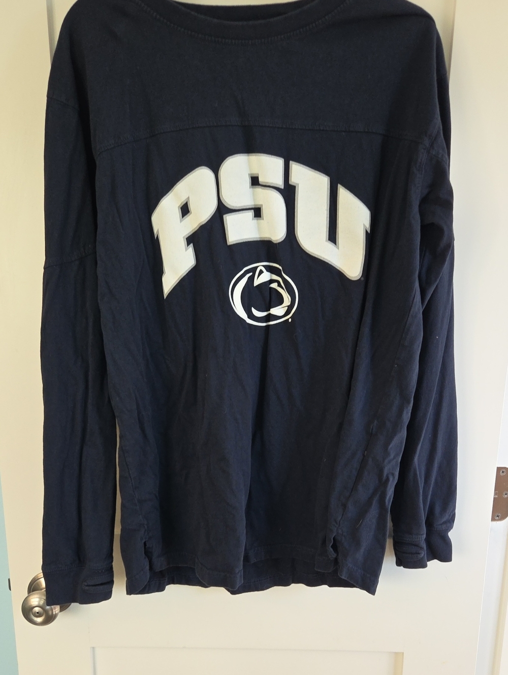 Pressbox Navy Crewneck with White PSU Logo